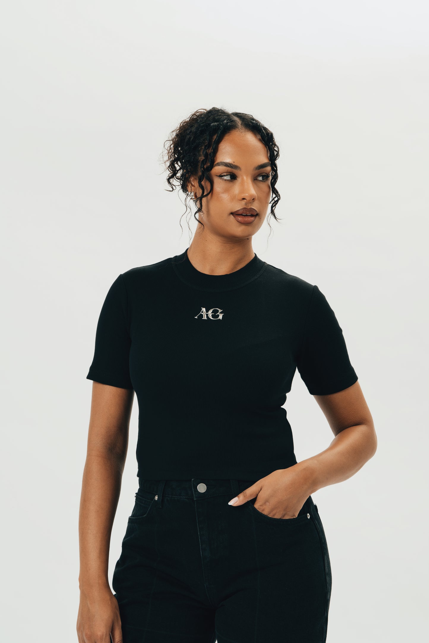 The AG Statement Tee - Black